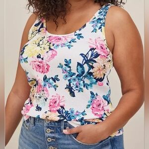 Torrid Women's Size 2 Plus Size True Size Floral Sleeveless Top - Multicolor